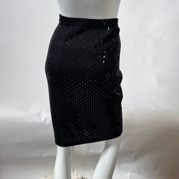 St John Vintage Black & White Sequin Jacket & Skirt Set Size 2 USA-Made Elegant - Picture 3 of 16